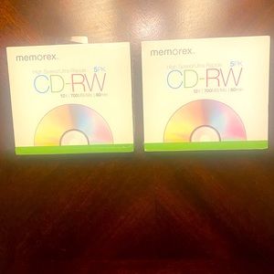 BRAND NEW TWO PACKS OF 5 CD-RW CD’S
